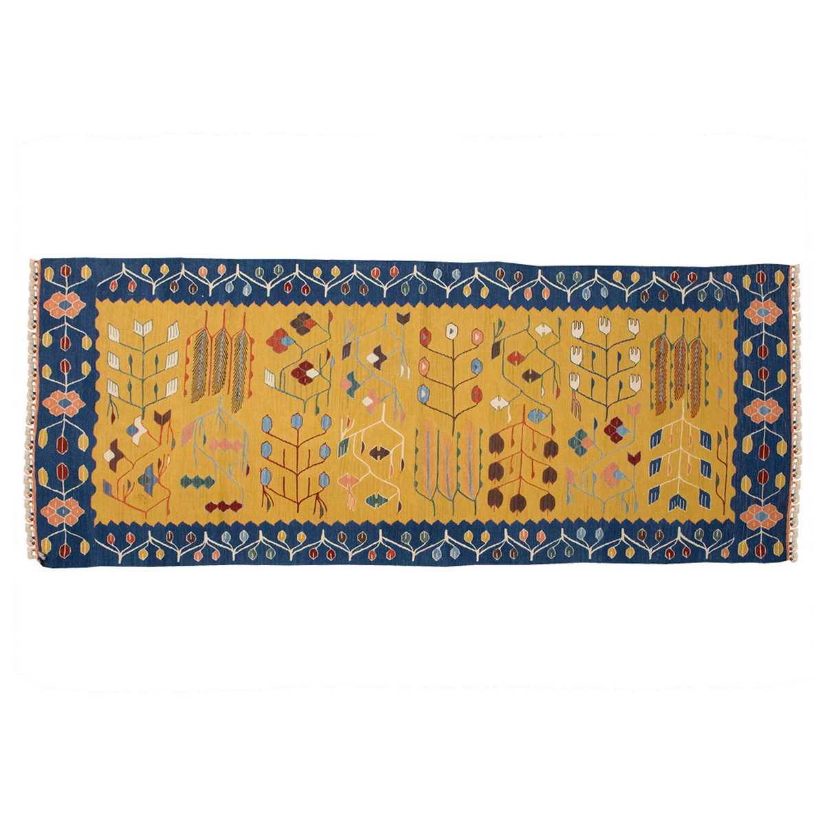 New Handmade Kilim 3'4 x 8'4 feet 101 x 255 cm