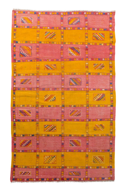 Vintage Handmade Kilim 3'6 x 6'2 feet 107 x 187 cm