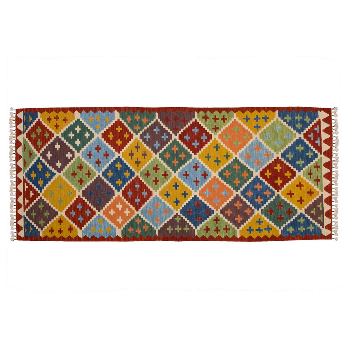 New Handmade Kilim 3 x 6'3 feet 87 x 190 cm