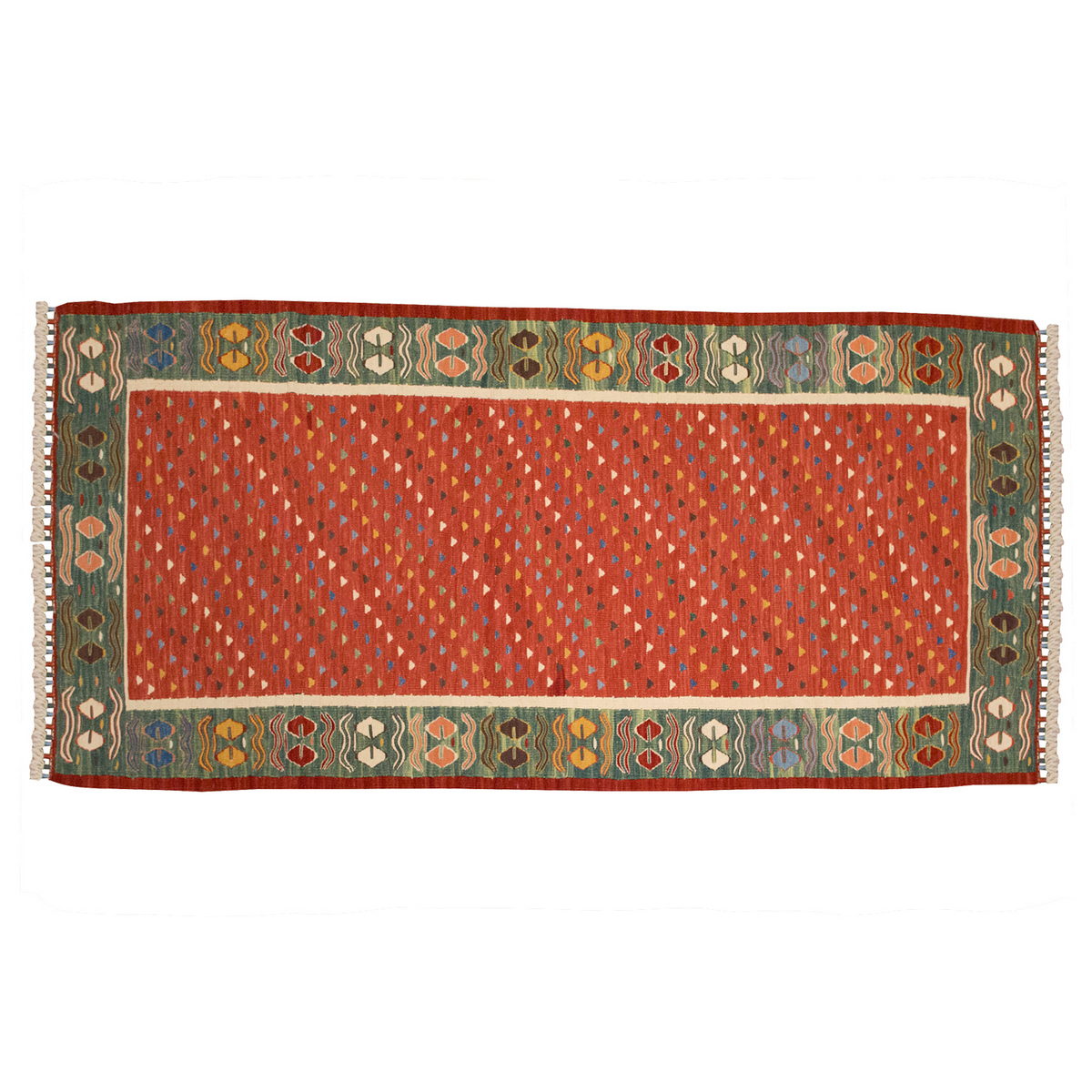 New Handmade Kilim 3 x 6'5 feet 90 x 195 cm