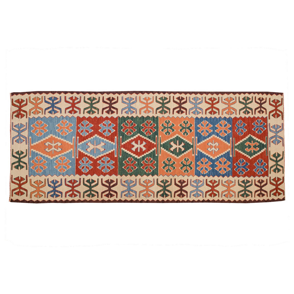 New Handmade Kilim 3 x 6'9 feet 90 x 205 cm