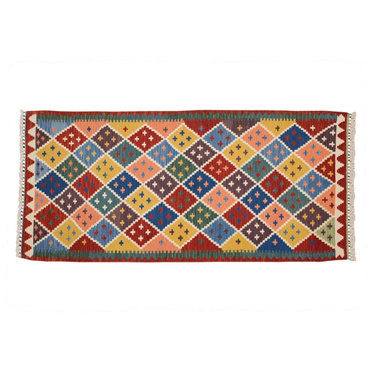 New Handmade Kilim 3 x 6'9 feet 92 x 205 cm