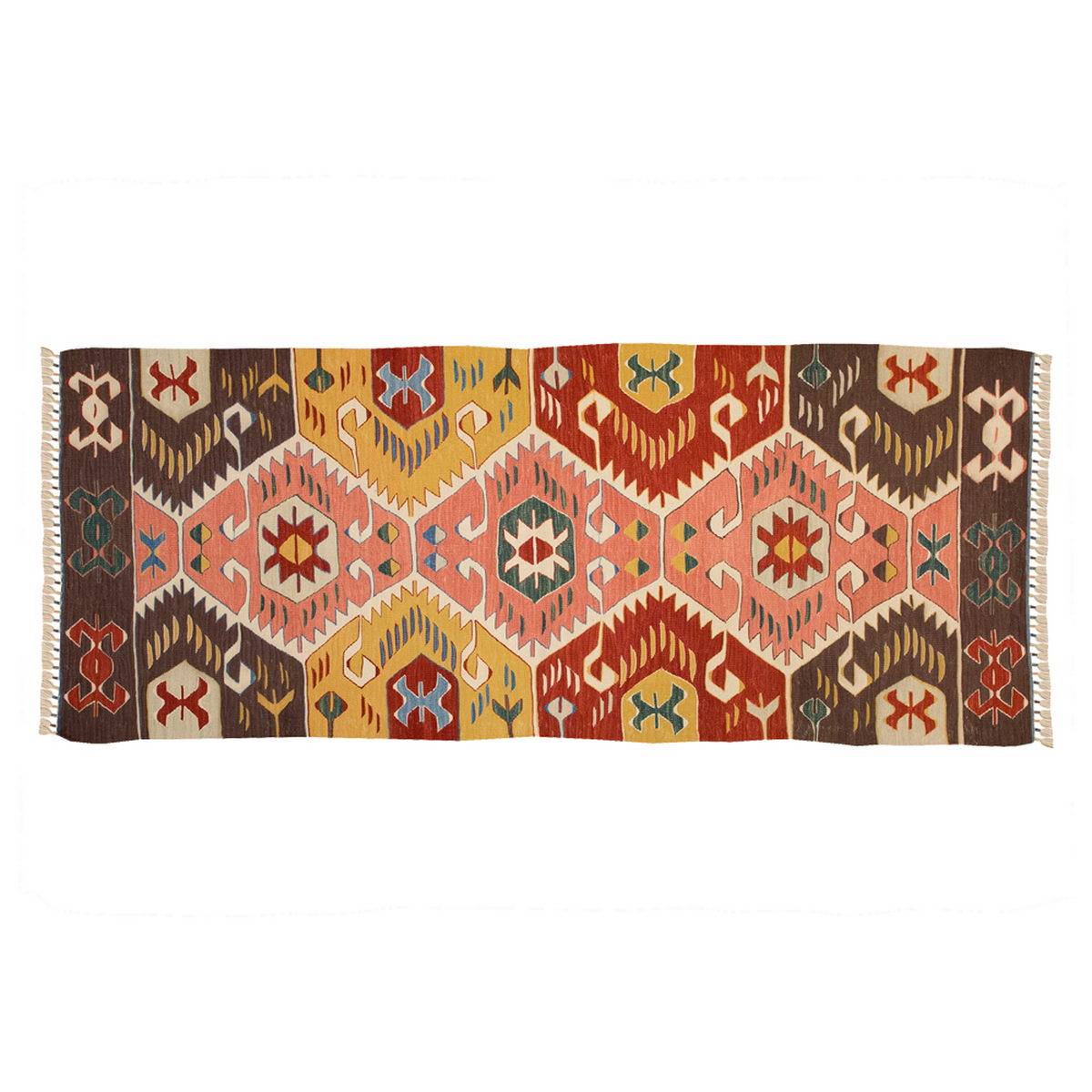 New Handmade Kilim 3 x 7'1 feet 90 x 217 cm