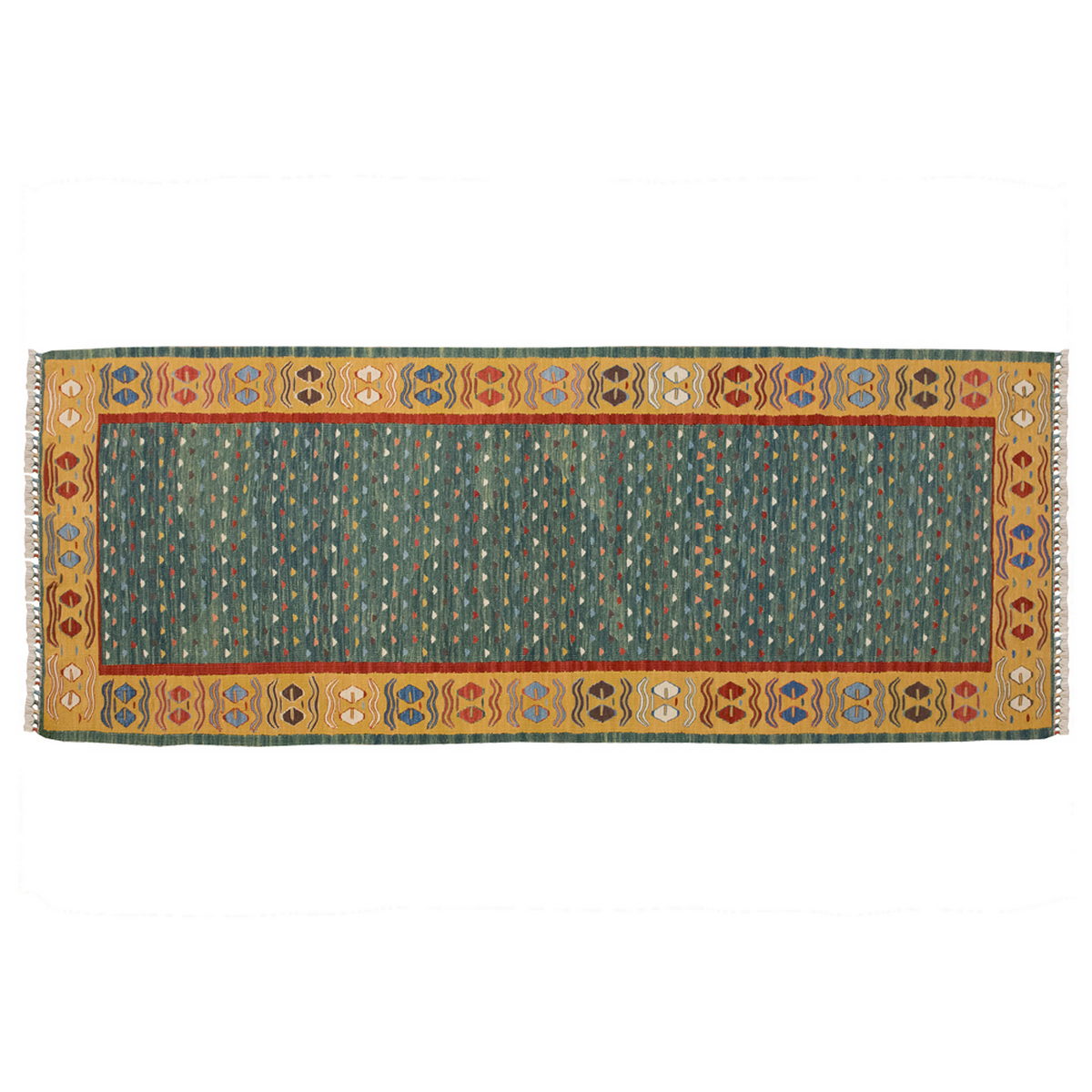 New Handmade Kilim 3 x 7'5 feet 90 x 226 cm