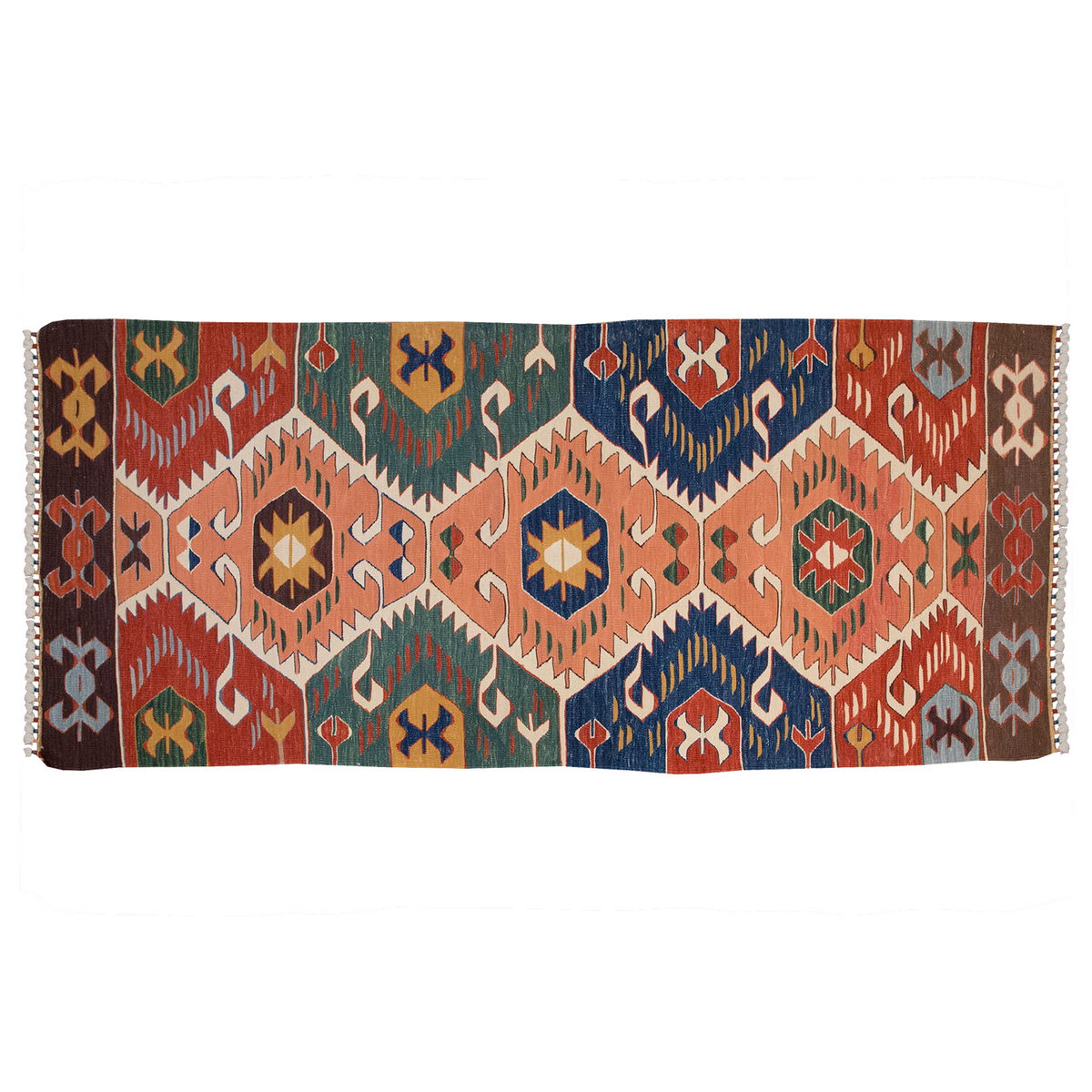 New Handmade Kilim 3 x 7'5 feet 90 x 227 cm