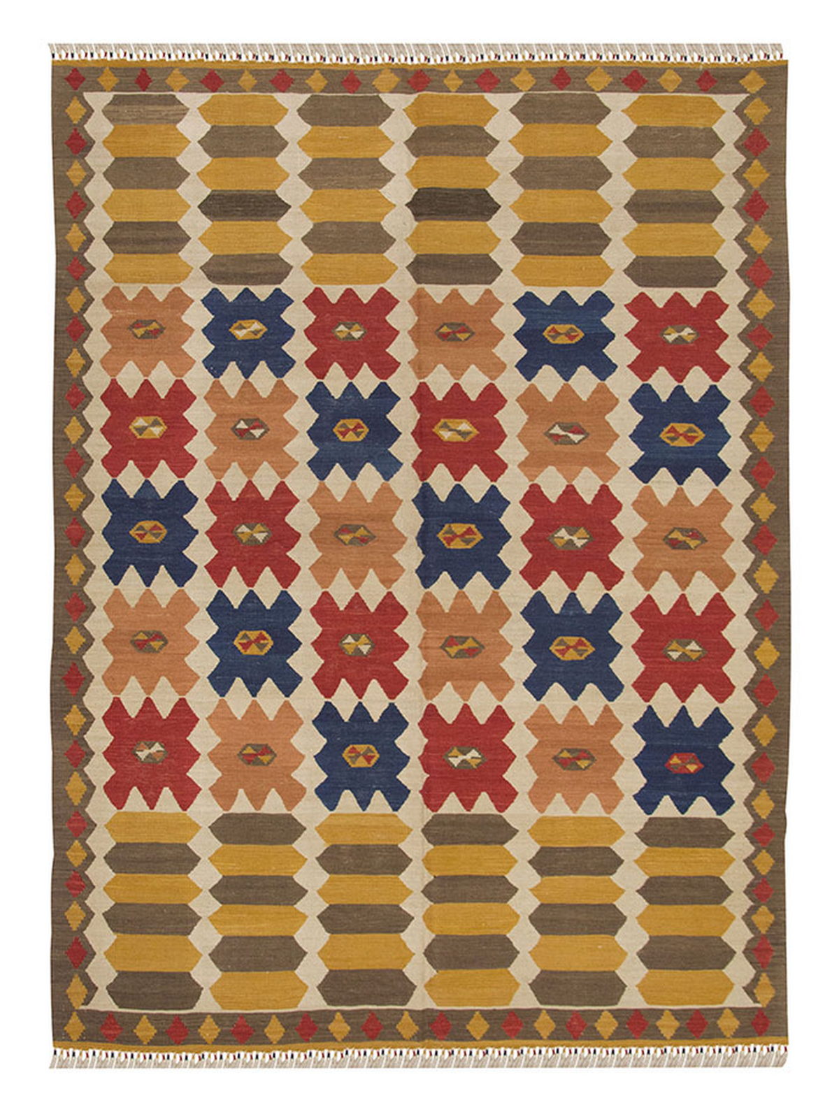 New Handmade Kilim 4'10 x 6'7 feet 148 x 200 cm