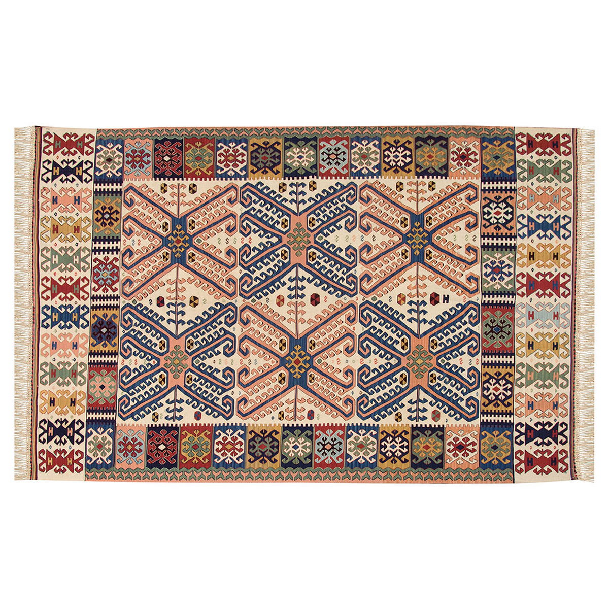 New Handmade Kilim 4'11 x 6'11 feet 150 x 210 cm