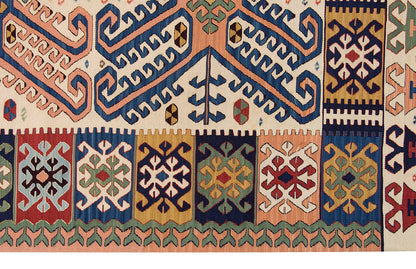 New Handmade Kilim 4'11 x 6'11 feet 150 x 210 cm