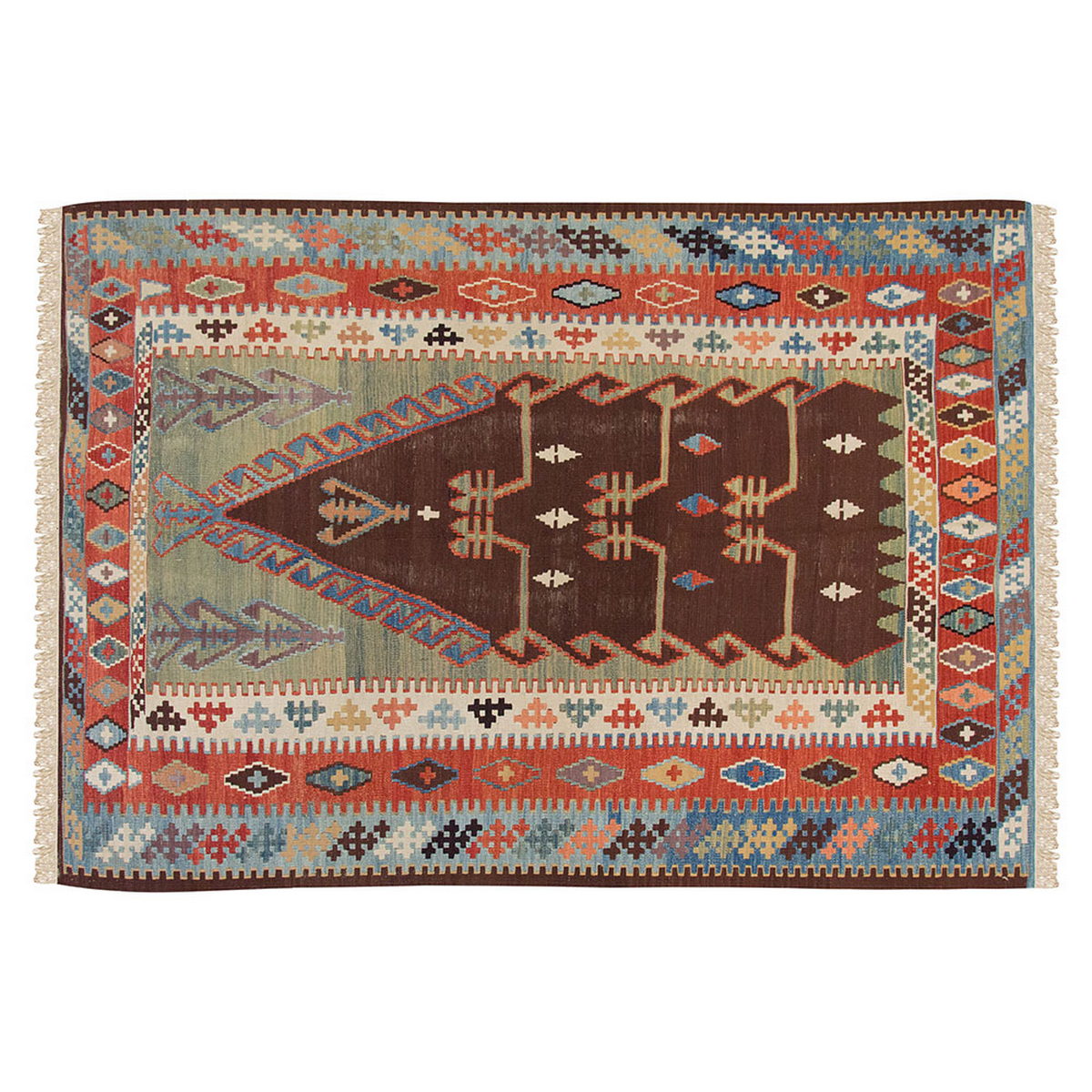 New Handmade Kilim 4'11 x 7'1 feet 150 x 217 cm