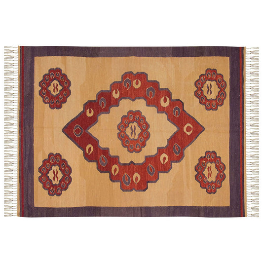 New Handmade Kilim 4'2 x 5'7 feet 128 x 171 cm
