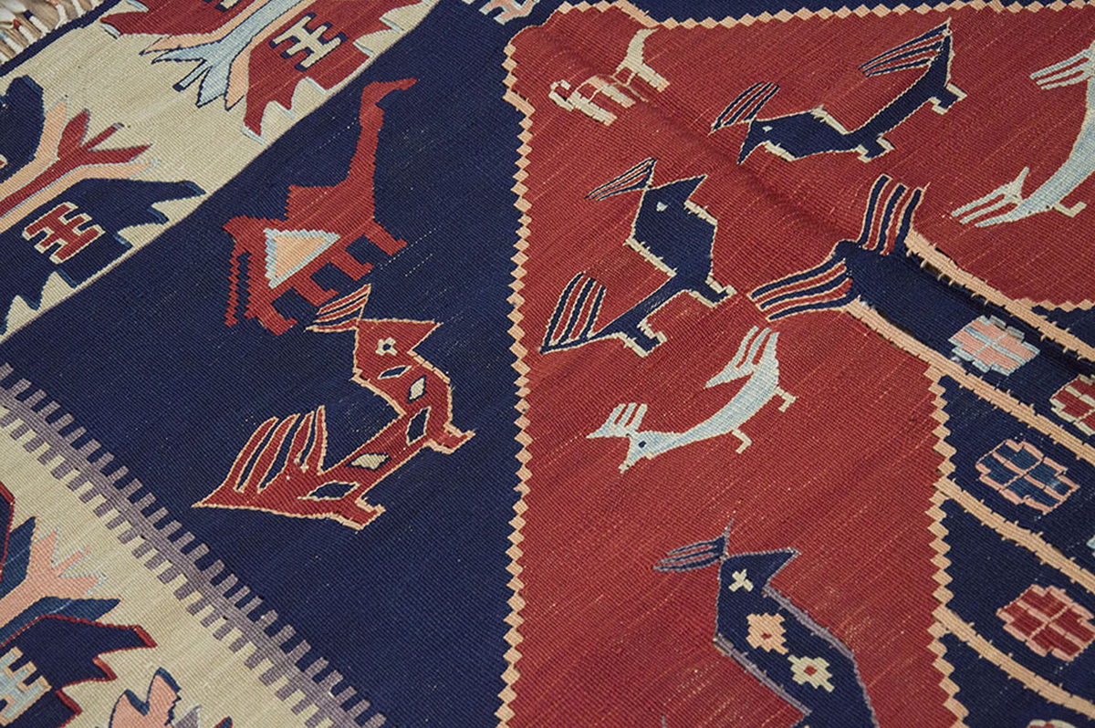 New Handmade Kilim 4'3 x 6'5 feet 130 x 195 cm