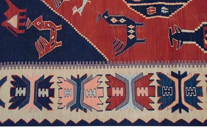 New Handmade Kilim 4'3 x 6'5 feet 130 x 195 cm