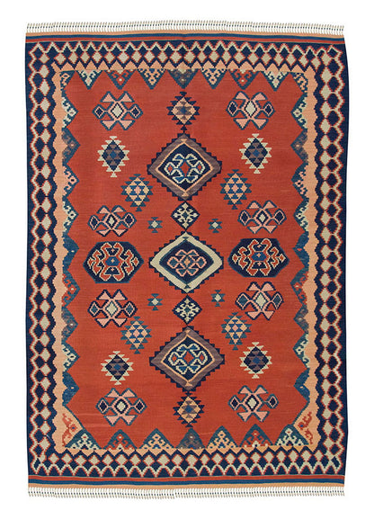 New Handmade Kilim 4'4 x 6'2 feet 131 x 188 cm