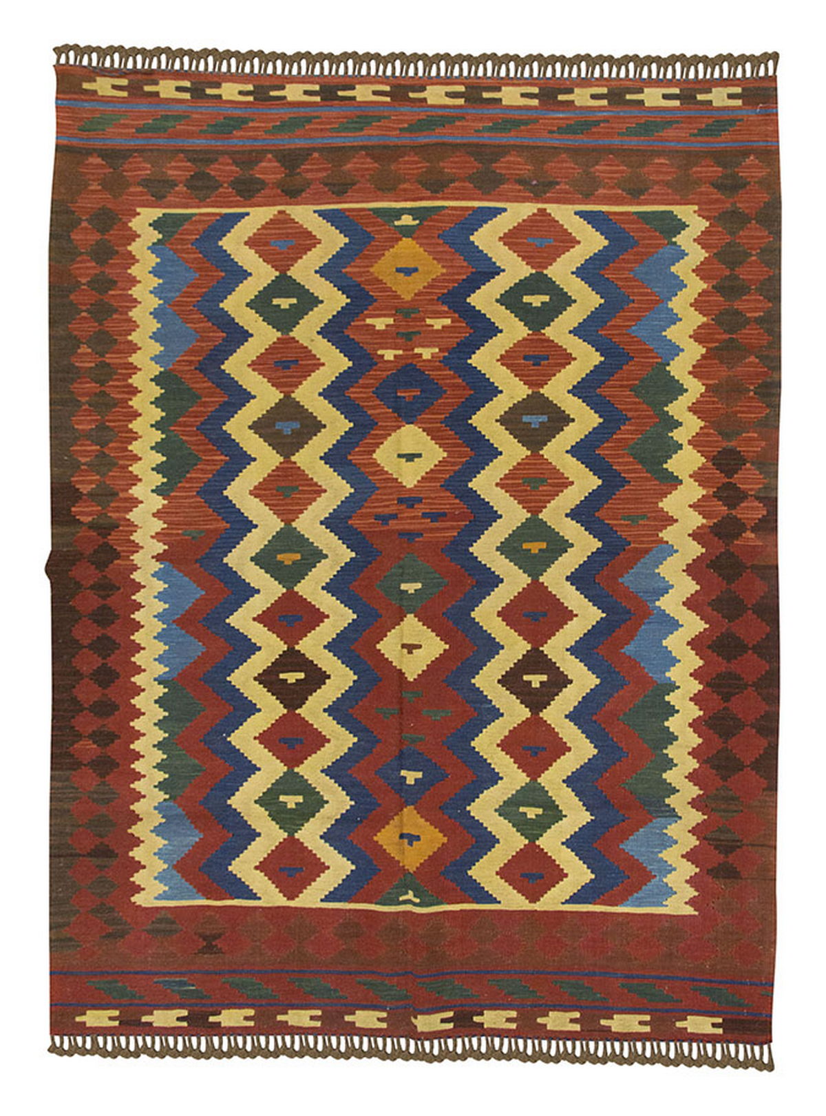New Handmade Kilim 4'8 x 6'7 feet 142 x 200 cm