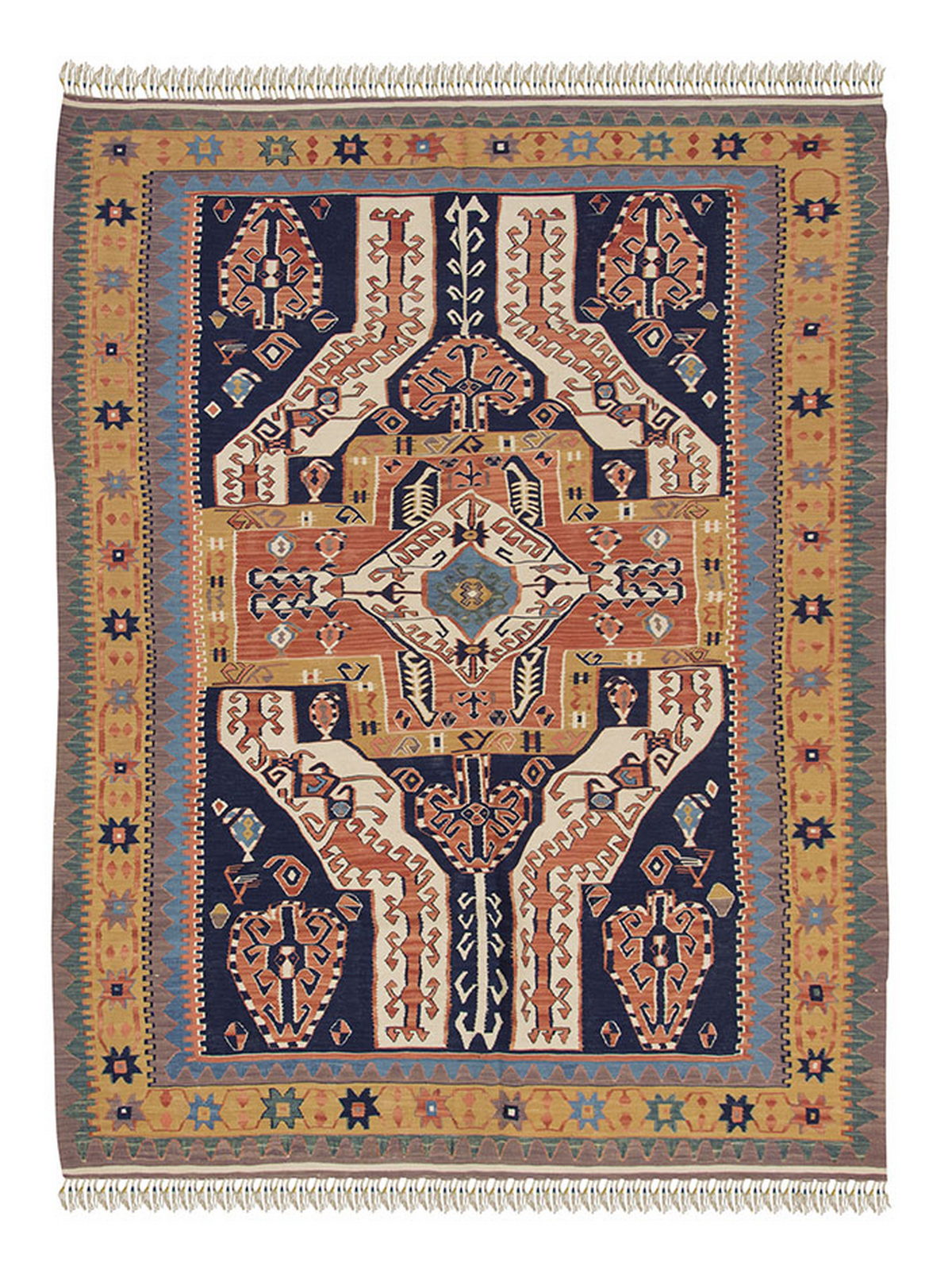 New Handmade Kilim 5'2 x 7 feet 158 x 213 cm