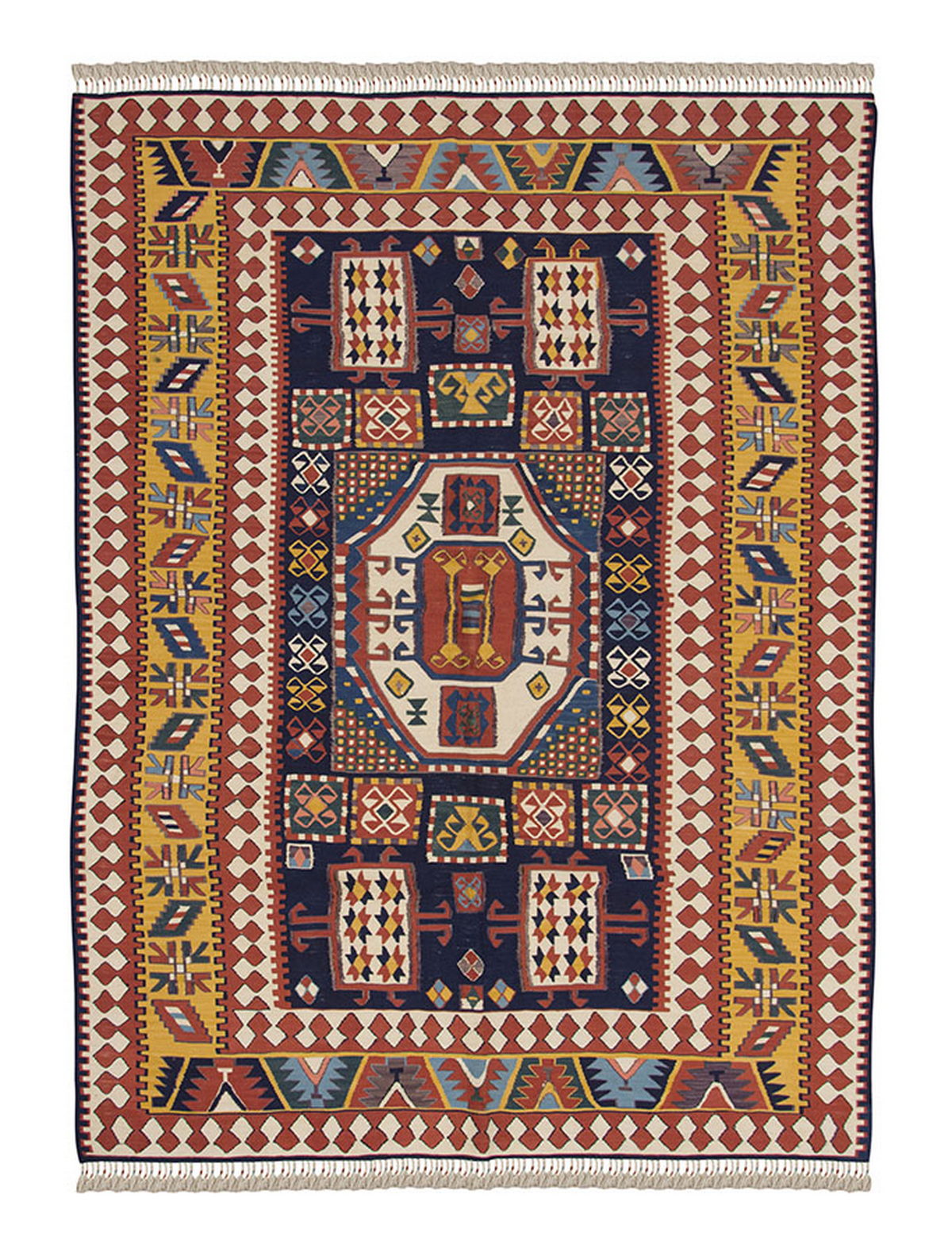 New Handmade Kilim 5'3 x 7'1 feet 161 x 215 cm