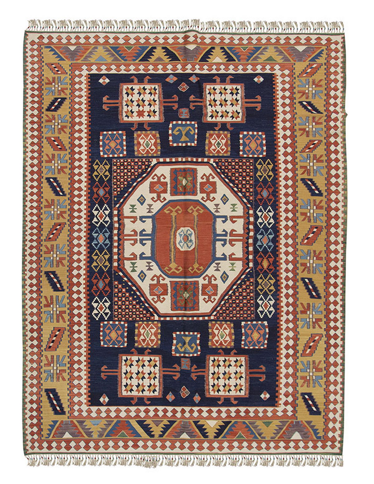 New Handmade Kilim 5'6 x 7'3 feet 168 x 220 cm