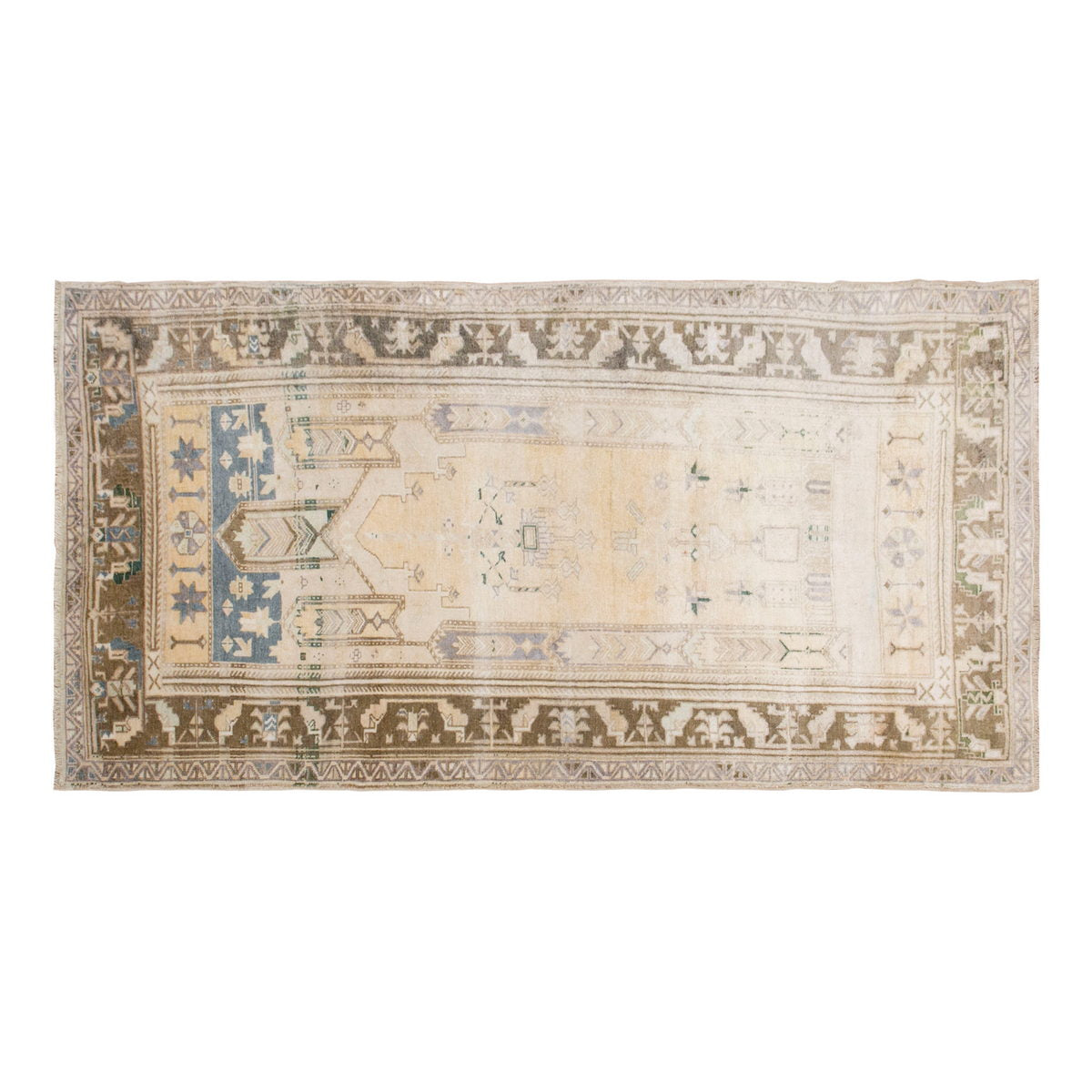 Oushak Rug, 4 x 8'6 feet, 124 x 260 cm Rug