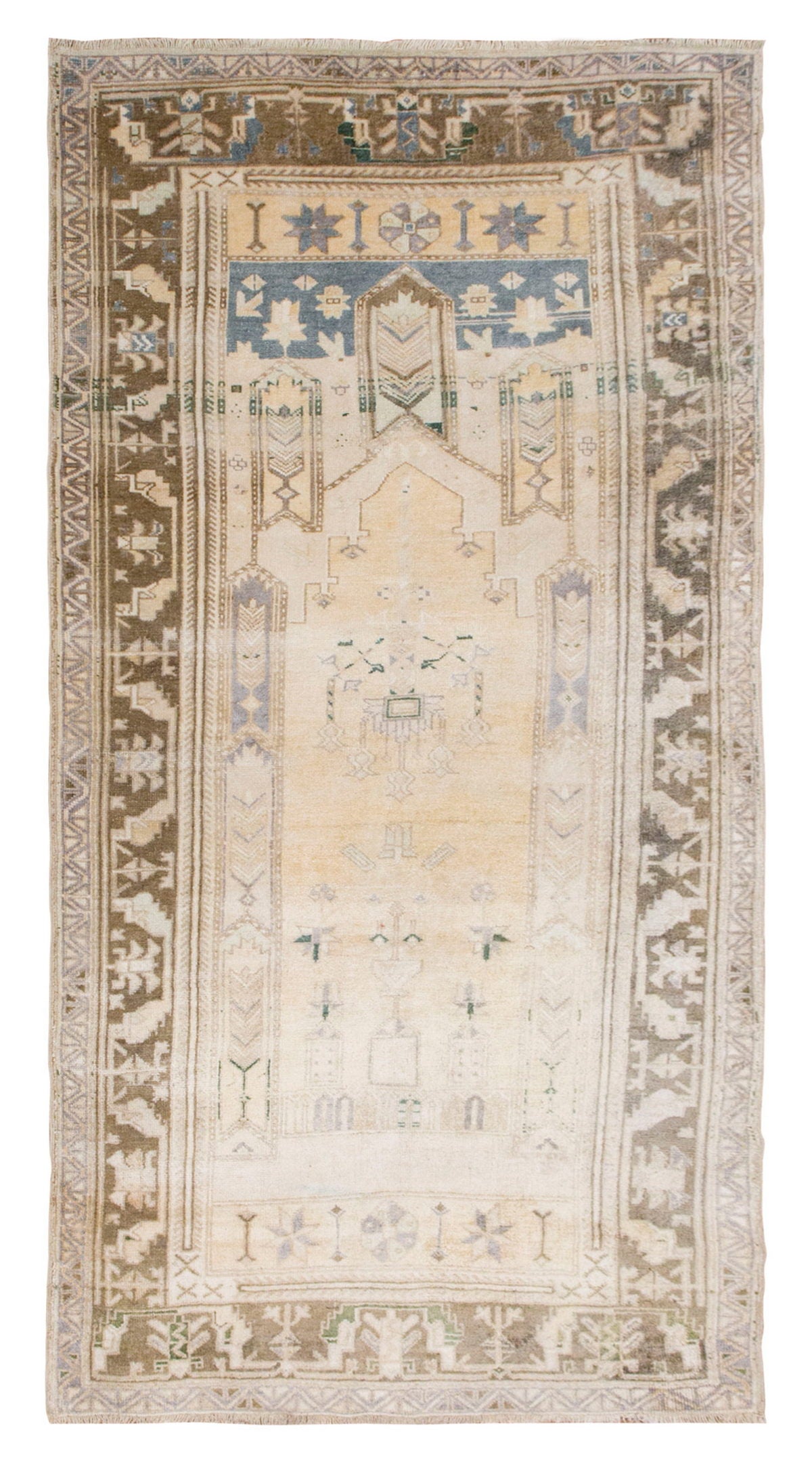 Oushak Rug, 4 x 8'6 feet, 124 x 260 cm Rug