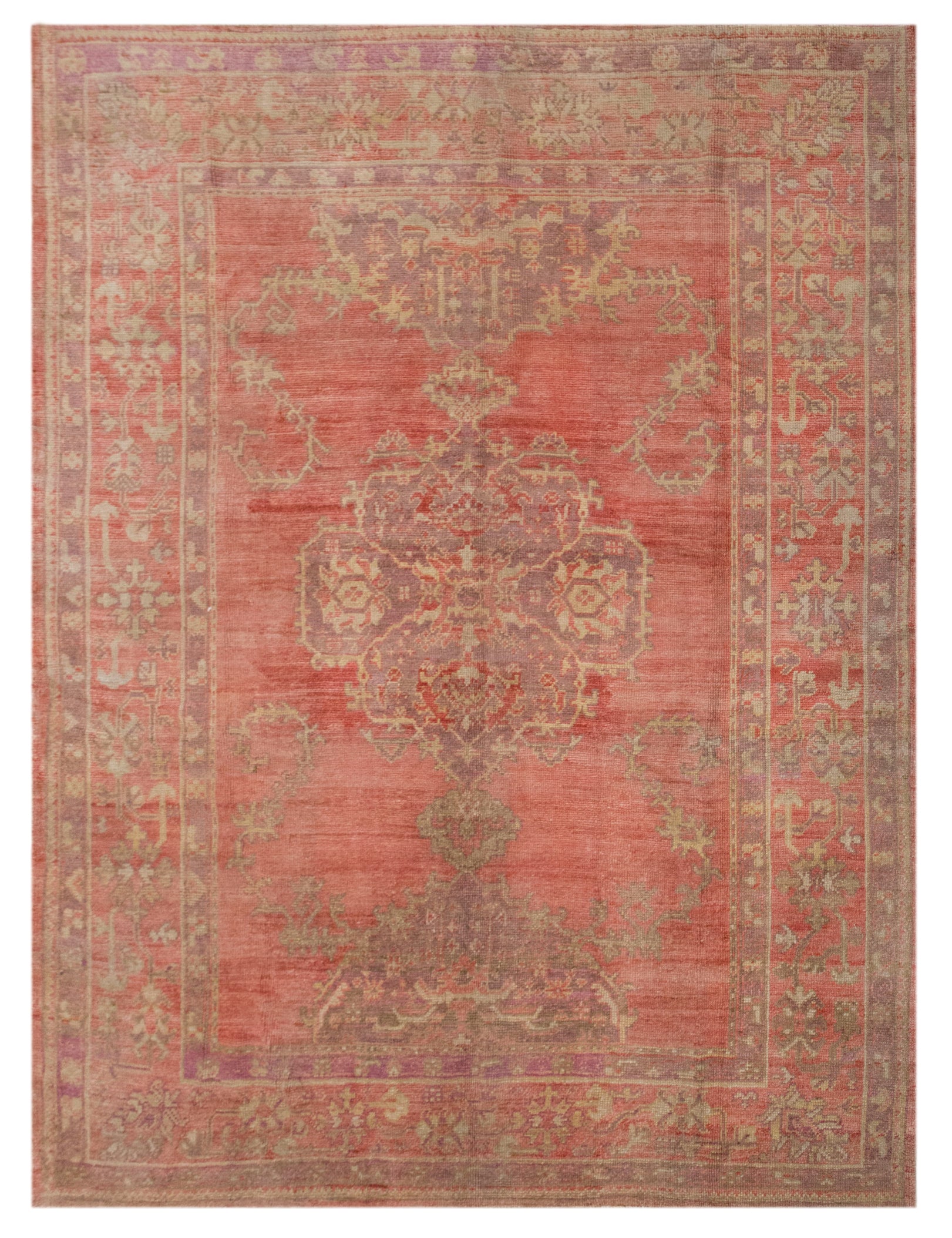 Oversized Vintage Turkish Oushak Rug 247 x 305 cm (8.1 x 10 ft)