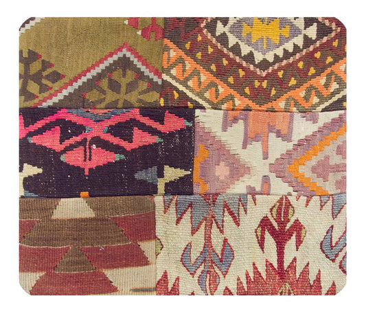 Patchwork Rug Pillow -1-1