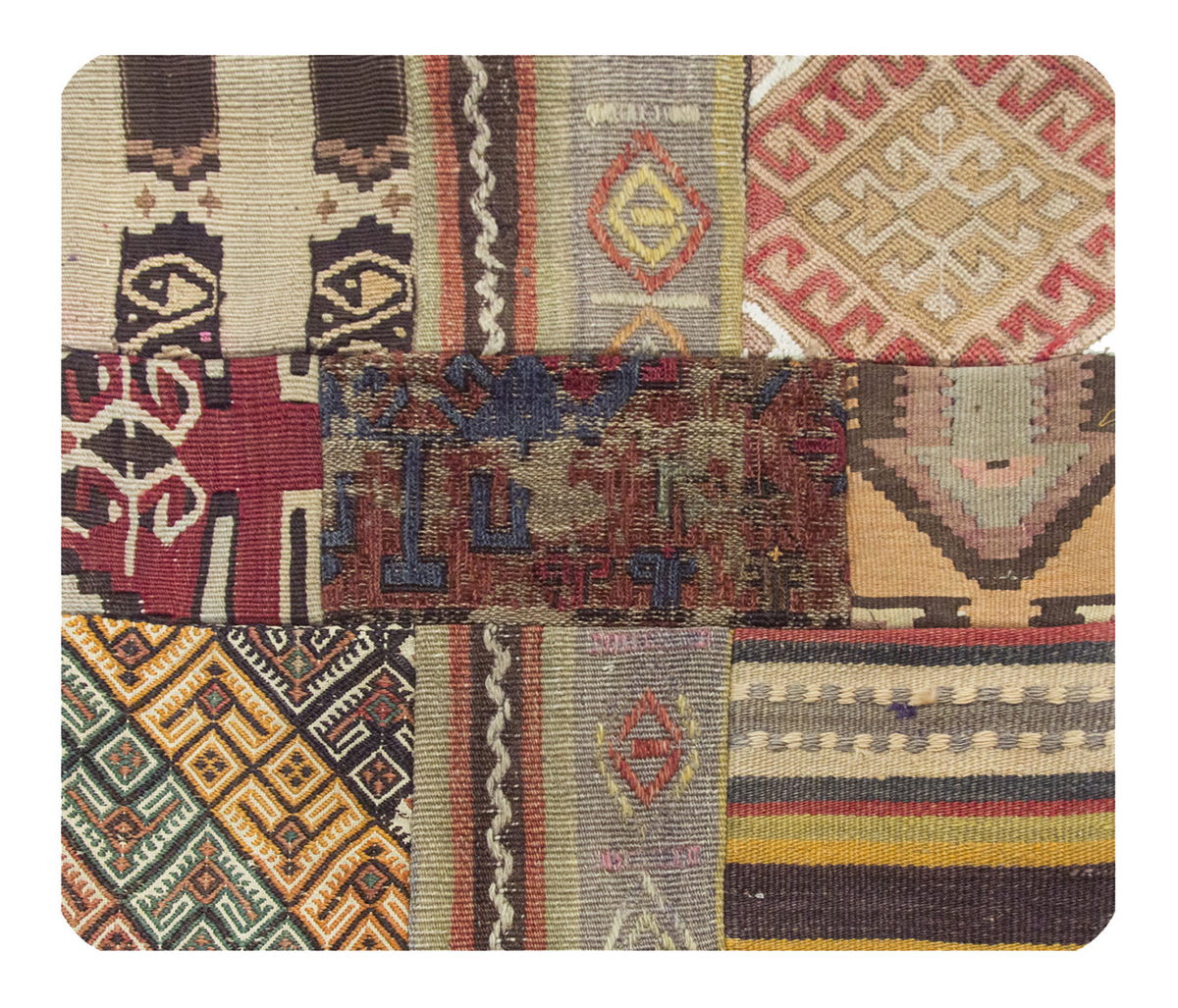 Patchwork Rug Pillow-1-5