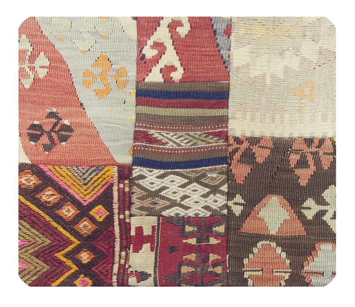 Patchwork Rug Pillow-1-6