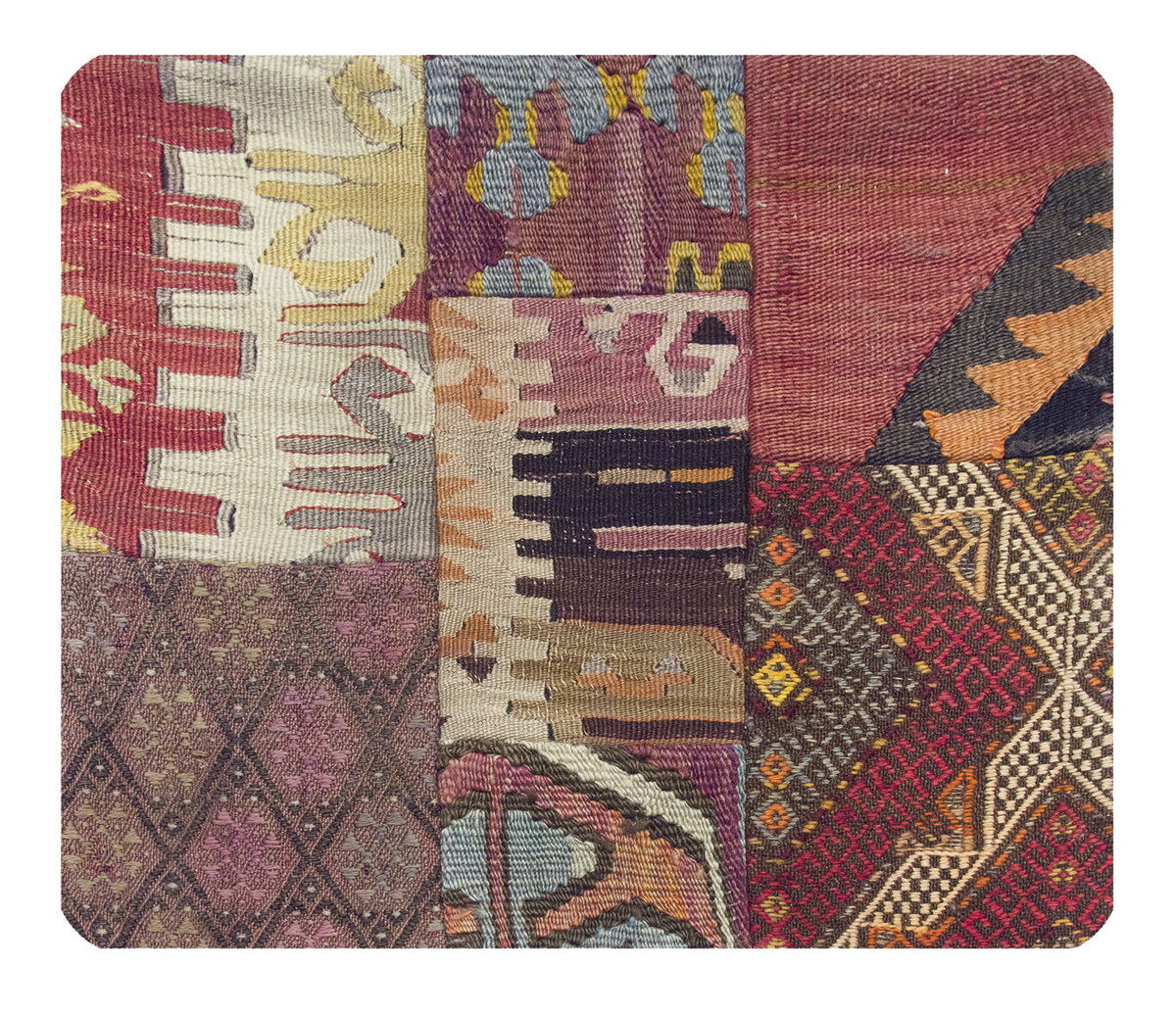 Patchwork Rug Pillow-1-7