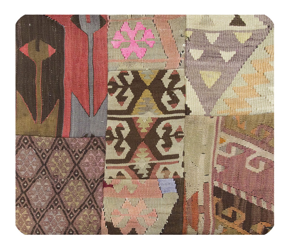 Patchwork Rug Pillow-1-8