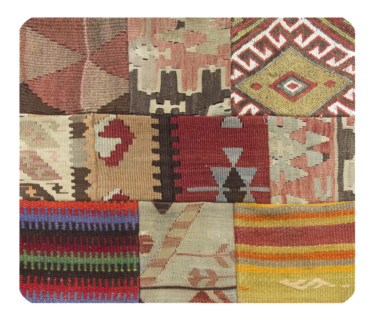 Patchwork Rug Pillow-1-9