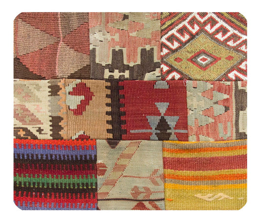 Patchwork Rug Pillow-1-9
