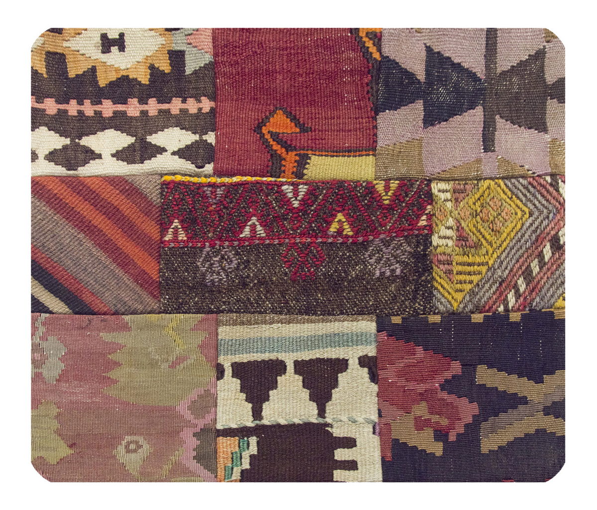 Patchwork Rug Pillow-1-10