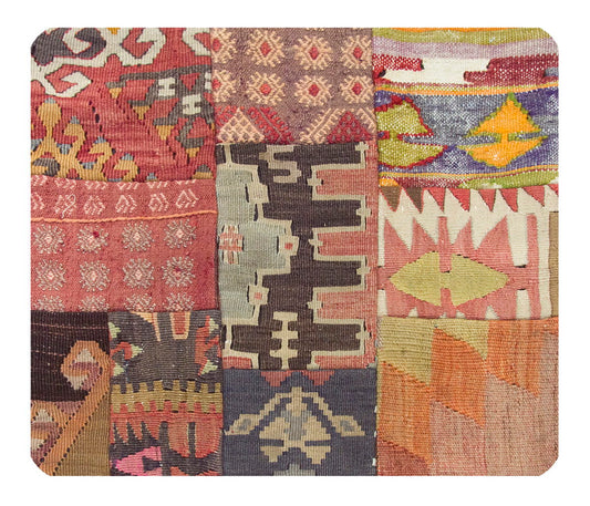 Patchwork Rug Pillow-1-12