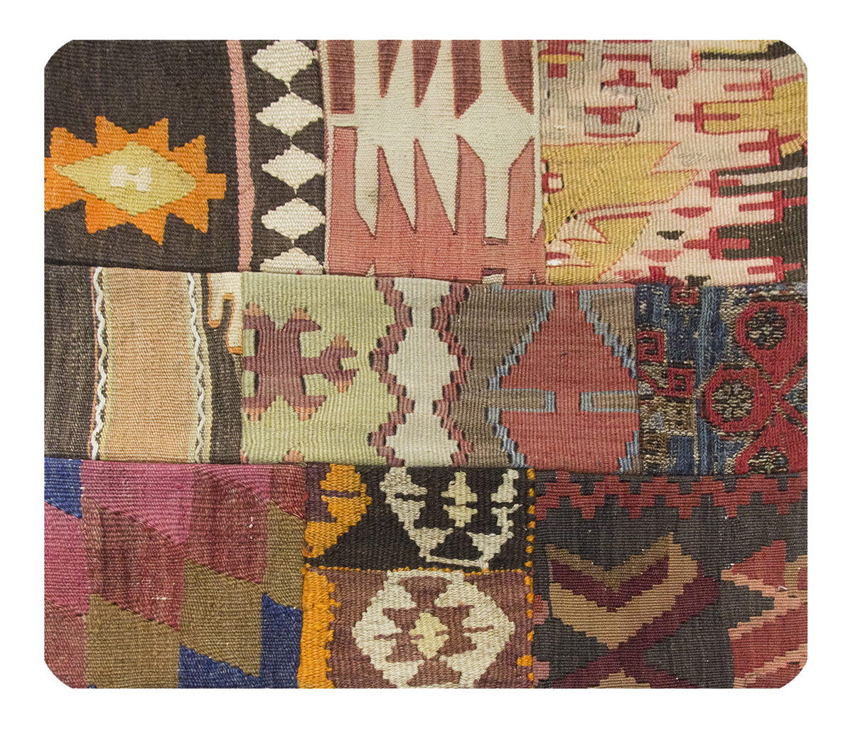 Patchwork Rug Pillow-1-16