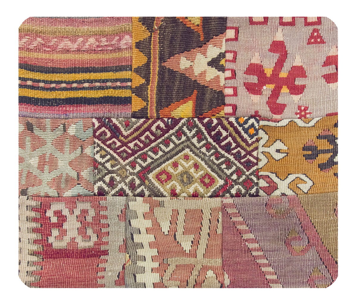 Patchwork Rug Pillow-1-19