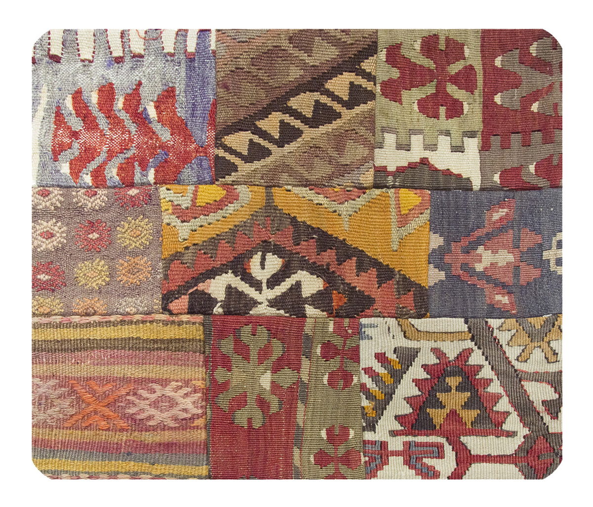 Patchwork Rug Pillow-1-22