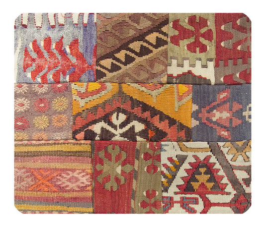 Patchwork Rug Pillow-1-22