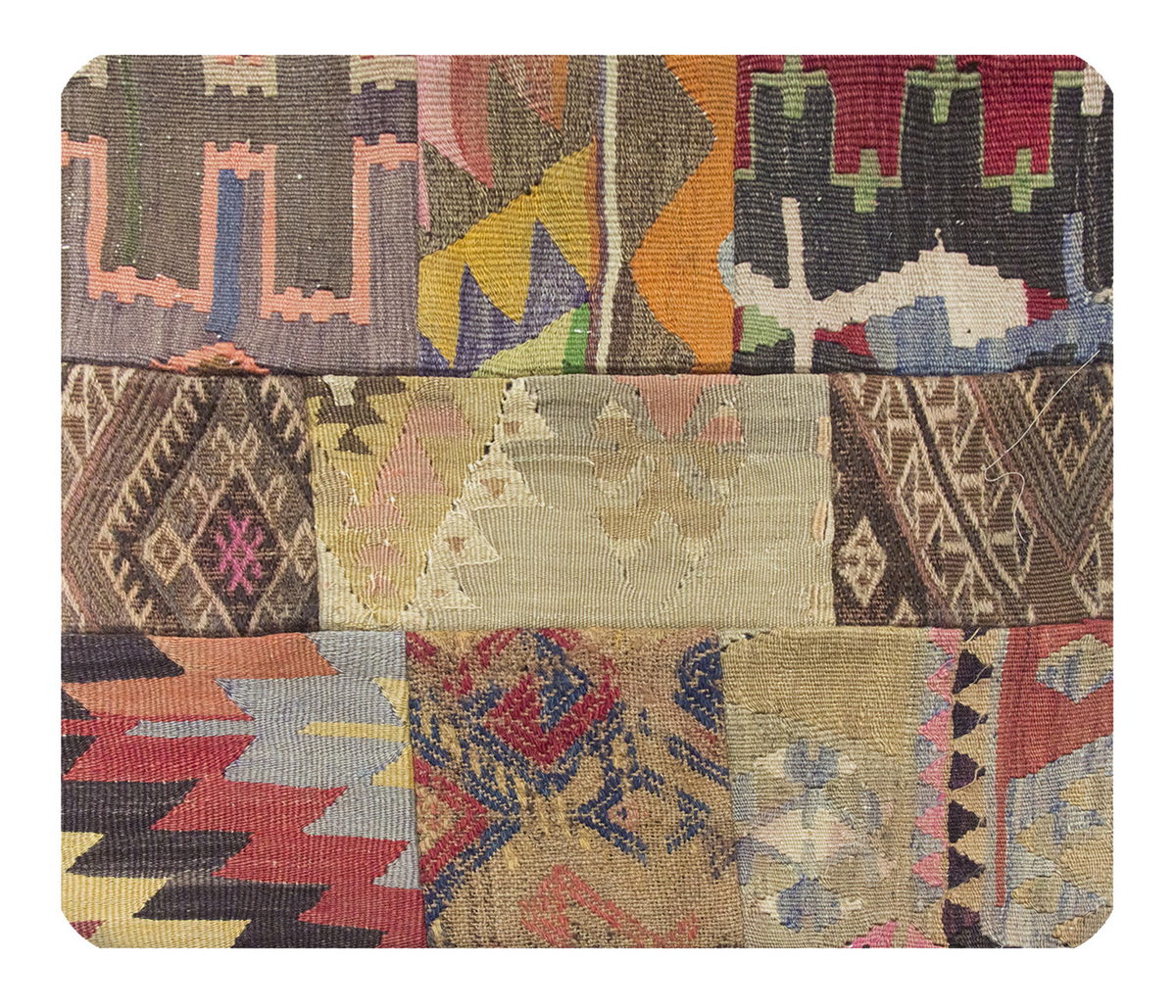 Patchwork Rug Pillow-1-23