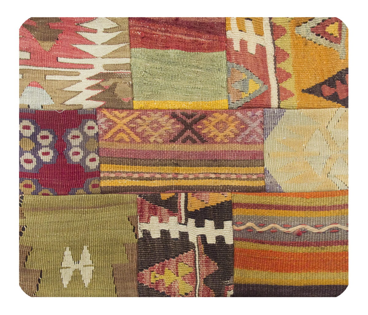 Patchwork Rug Pillow-1-27
