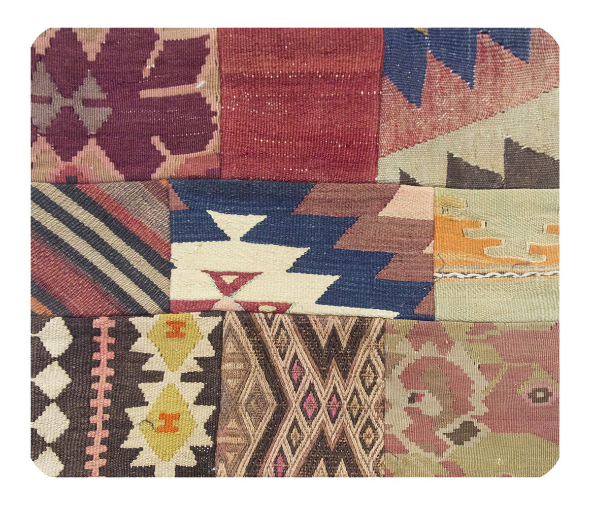 Patchwork Rug Pillow-1-28