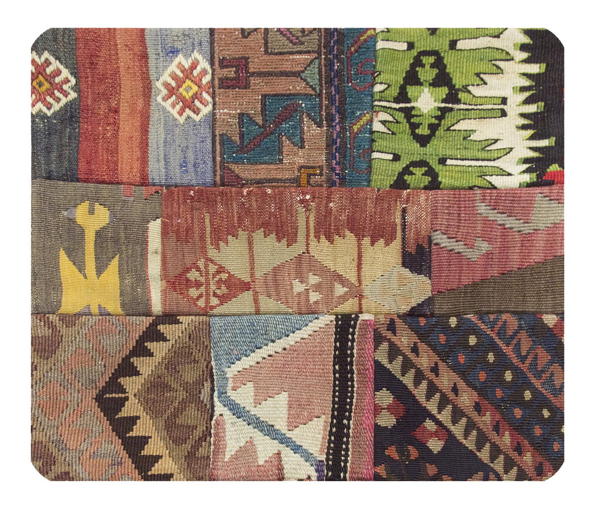 Patchwork Rug Pillow-1-29