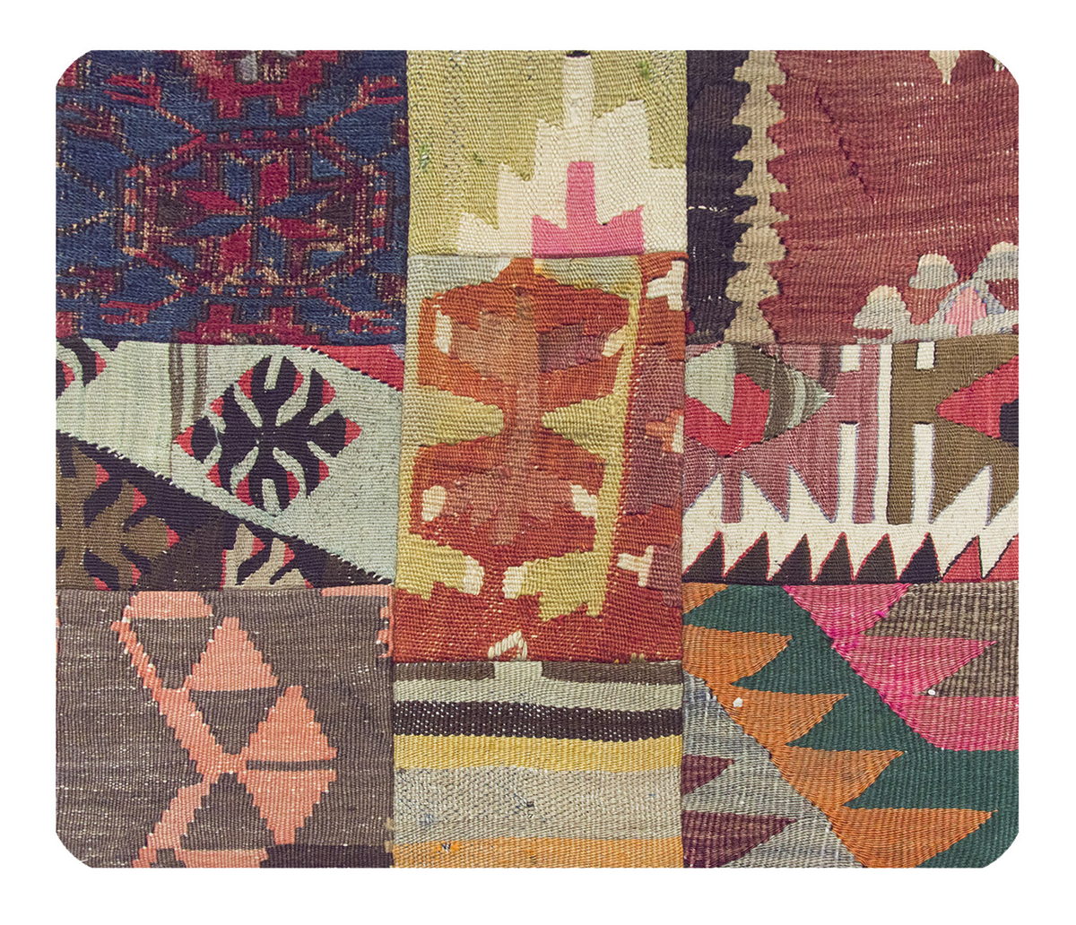 Patchwork Rug Pillow-1-34