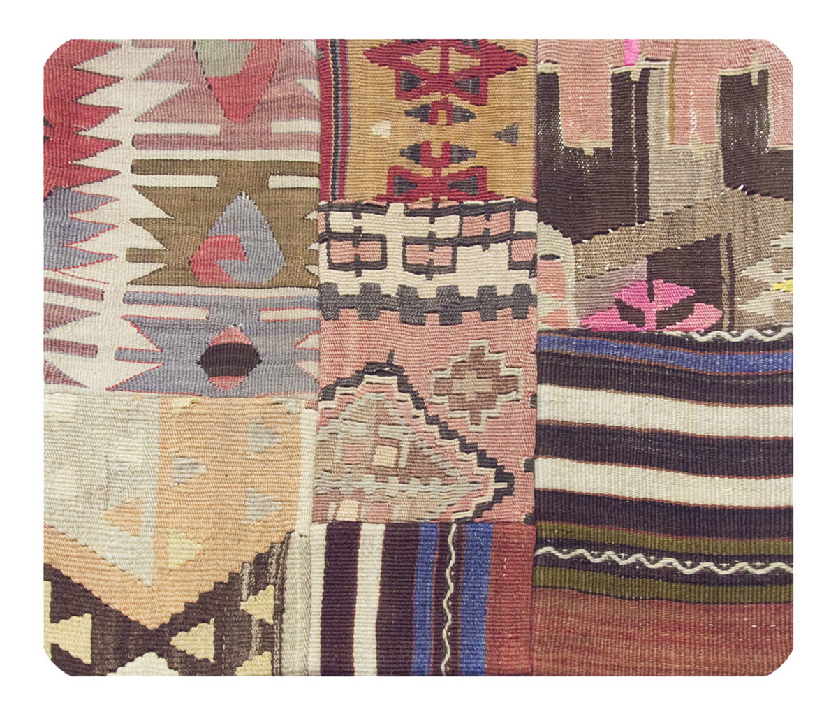 Patchwork Rug Pillow-1-36
