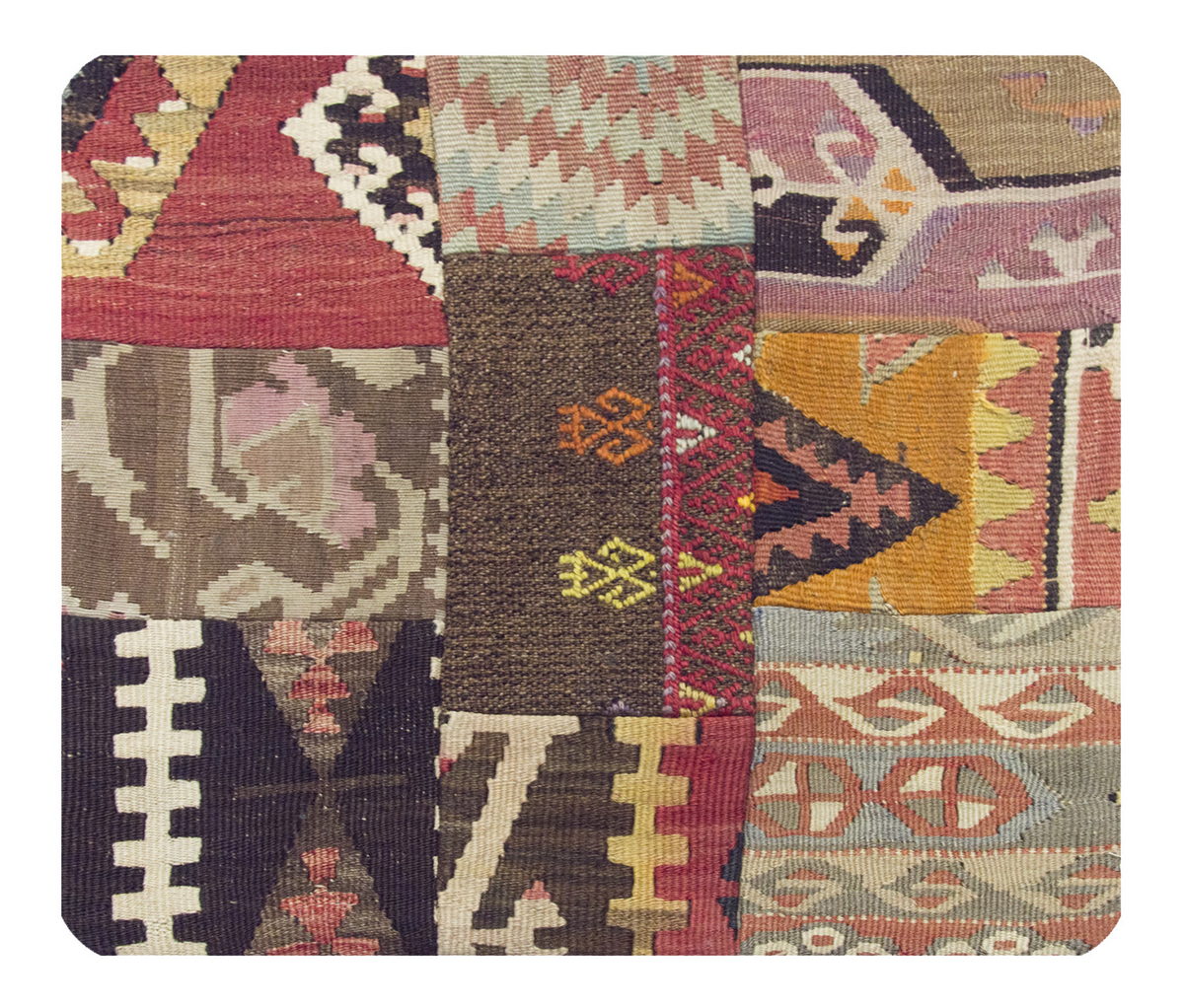 Patchwork Rug Pillow-1-37