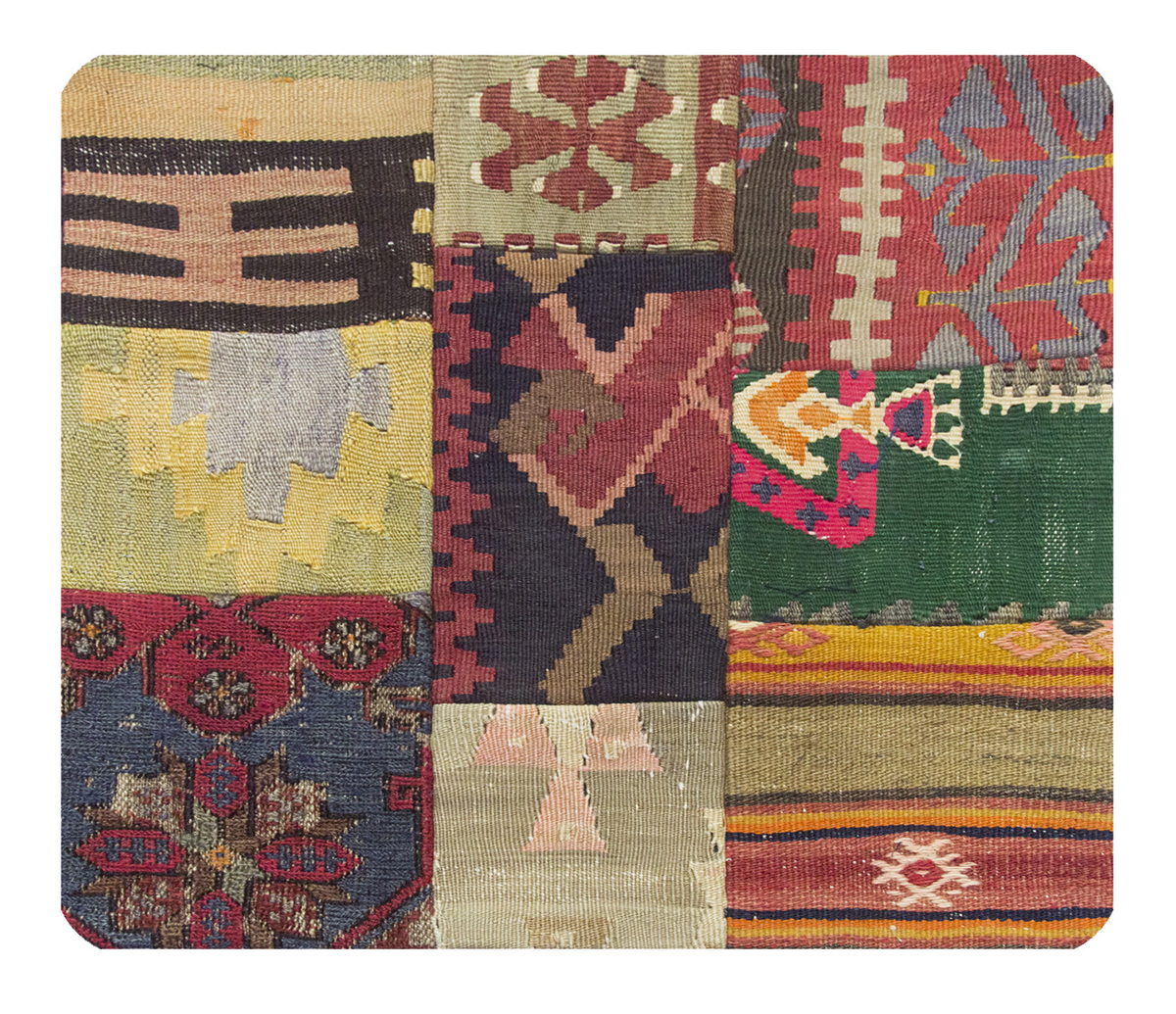 Patchwork Rug Pillow-1-39