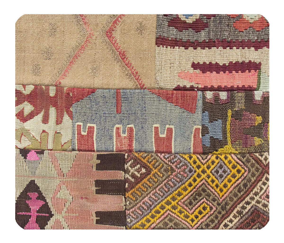 Patchwork Rug Pillow-1-42