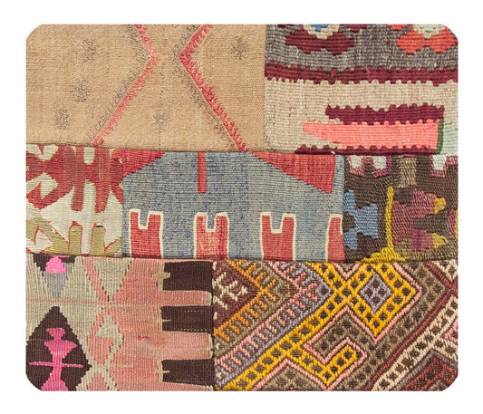 Patchwork Rug Pillow-1-42