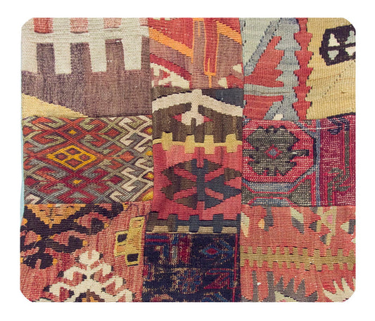 Patchwork Rug Pillow-1-43
