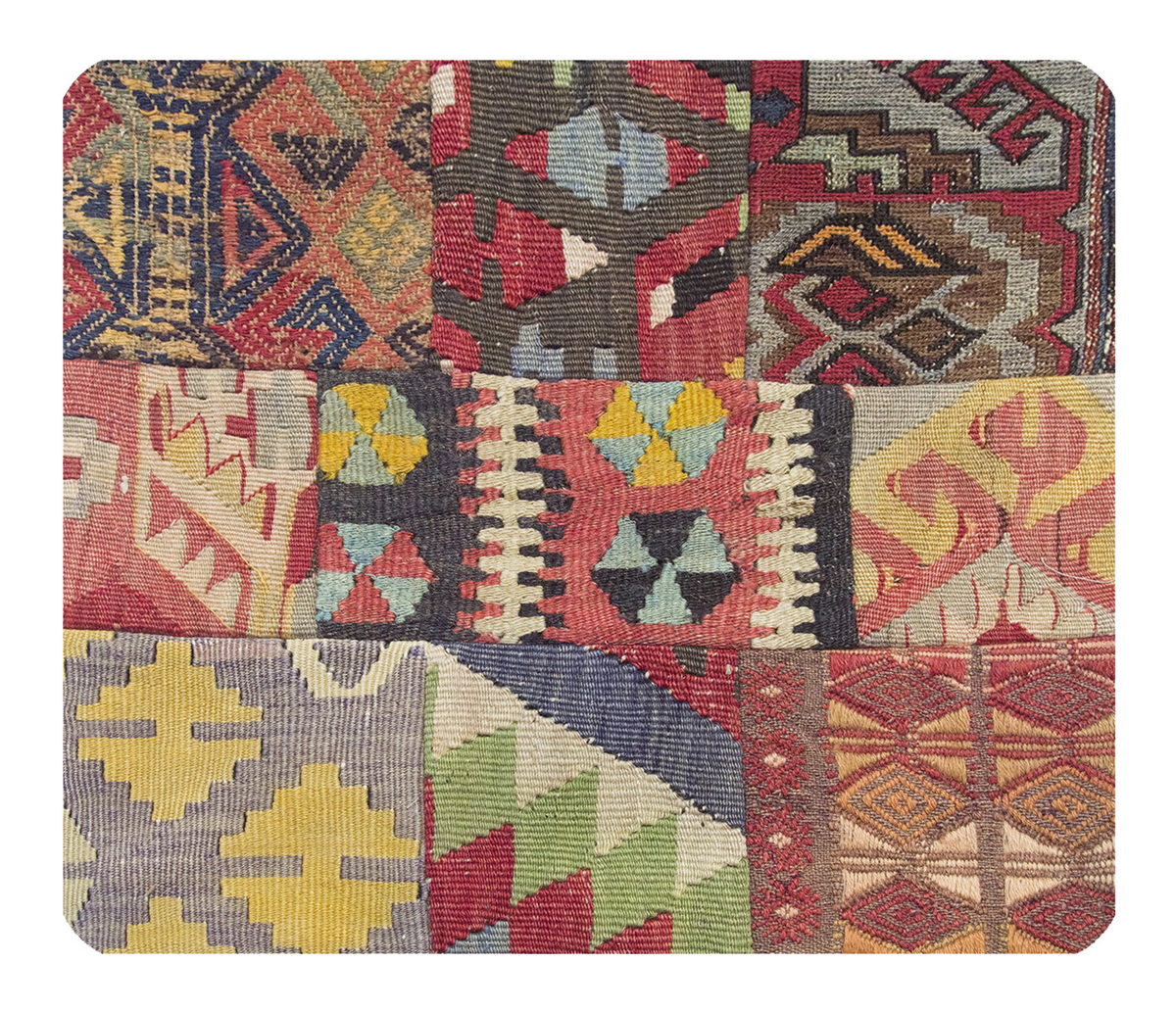 Patchwork Rug Pillow-1-45