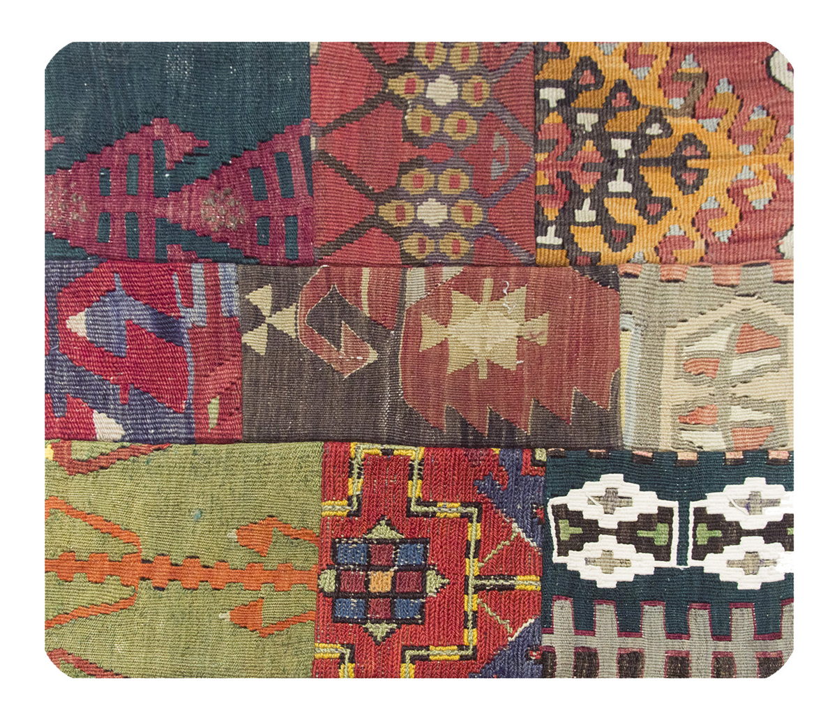 Patchwork Rug Pillow-1-52